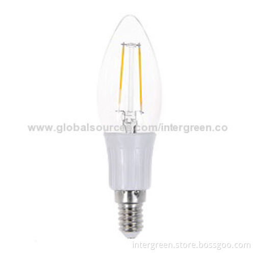 Traditional LED Bulb with 2W Power, Filament 2-piece, 200lm Luminous Flux